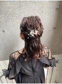 綺麗めハーフアップヘア