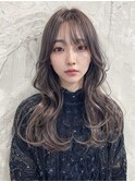 大人韓国風顔周りワイドバング×イメチェン美髪フェミニンロング