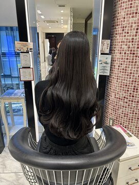 アピッシュ ギンザ(apish ginza) グレージュカラー/ブリーチなし/韓国風パーマ/ロングパーマ