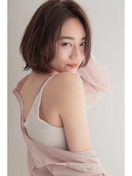 ロンドプランタン 恵比寿(Lond Printemps) 【Lond佐野】ボブルフ 黒髪ネビージュ小顔ワンレンショート