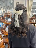 《momoka》卒業式ヘアセット　ハーフアップ