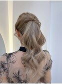 ポニーテール／お呼ばれヘア_イメチェン美髪外ハネボブ