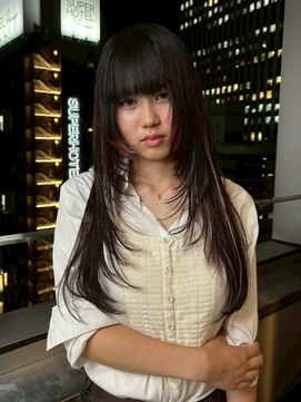 ベレーザ 渋谷(BELEZA) 13937ブリーチ&インナーカラー黒髪金髪ホワイトブロンドロング