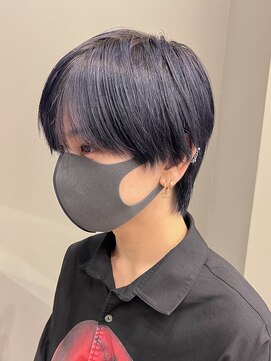 エルマーク 茨木(L-MARK) シースルーマッシュナチュラルマッシュメンズ韓国ツーブロック