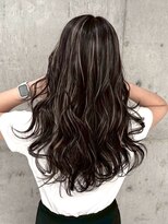 シエラ 堀江(CIERA.)&nbsp;アプリコットオレンジハイライトカラーハーフアップパーマ