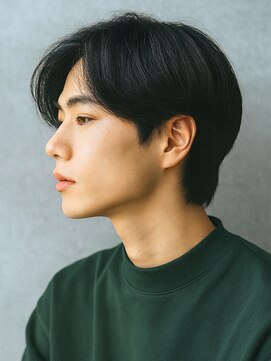 ルシードスタイルサワ(LUCIDO STYLE sawa) オリーブグレーのサーフフェザー×マッシュショート