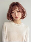 レイヤーボブ/ピンクベージュ
