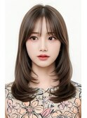 山村/20代30代40代ミディアムレイヤー/縮毛矯正/銀座髪質改善