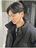 センターパート　メンズマッシュ　刈り上げ　毛流れパーマ