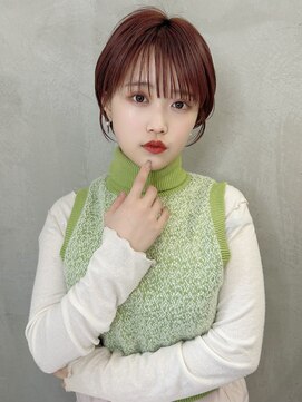 ロンドエニカ 大宮(Lond enika) クールショート/ピンクベージュ/カーテンバング/顔周りカット