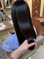 ヘアリゾート粋 ウナム 新宿東口店(enam)&nbsp;艶髪ストレート/髪質改善/ロング/ダークブラウン