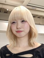 ミーム 原宿 表参道(meme)&nbsp;◎ブロンドハイトーンデザインカラーアンブレラカラー金髪