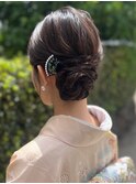 艶感が美しい上品な和装シニヨン