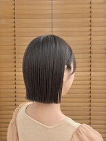オーガニックエコ 川越(organic+eco)&nbsp;20代30代/チョコレートブラウン/切りっぱなし/ミニボブ/髪質改善