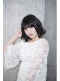 【salon de MiLK 原宿】切りっぱなしボブ×mixカール