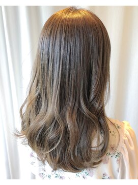 デイジー インデックスヘア 大島店(DAISY index hair) オリーブグレージュ ラベージュ ロブ オン眉 シースルーバング