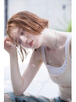 レニーバイエース(LANY by ACE)&nbsp;【LANY 横浜】外ハネミディ×アプリコットベージュ