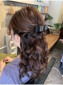 私服でも◎ドレスでも◎ゆるふわハーフアップ