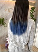 色落ちも綺麗!ブルーグラデーション☆