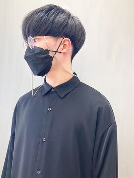 トップヘアー 玉島店(TOP HAIR) ツーブロック刈り上げマッシュ _ ブルーブラック