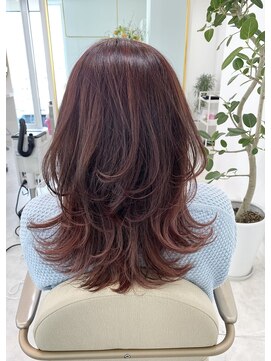 レミエ ダイカンヤマ(lemiie) 代官山 lemiie☆キレイめピンクカラーウルフカット☆くびれヘア