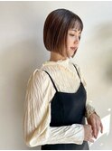 【セロ姫路】シンプルな前下がりの大人ボブ&シースルーバング