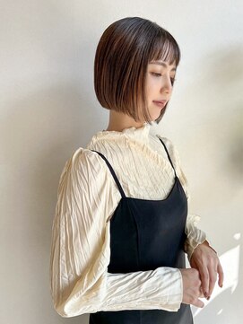 ヘアサロン セロ(Hair Salon SERO) 【セロ姫路】シンプルな前下がりの大人ボブ&シースルーバング