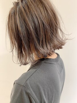 ジャム(Jam) 切りっぱなしボブ×シアーベージュカラー★中村大輔
