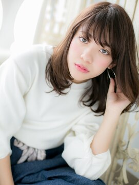 クオーレ ヘア アンジュ 水戸店(CUORE HAIR ange) 水戸/イルミナカラー/ボブウルフ/黒髪/ココアベージュb