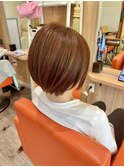 丸みのあるショートボブ