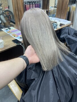 ラフ(LAFF) #バレイヤージュ#グレージュカラー#ボブウルフ#ココアベージュ