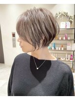 大人可愛い小顔ひし形クビレ丸み20代30代40代大人ショート(蘭)