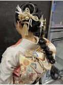 編み下ろしポニーテール/袴ヘア/成人式ヘア『zest吉祥寺nene』