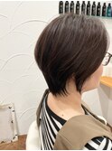 ショートボブ アッシュブラウン