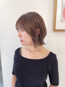 ローレン(LOREN) ミルクティーベージュぷつっとボブケアブリーチ 梅田