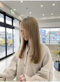 レイヤーカット金髪ブロンド10代20代30代ブリーチカラー