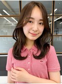 レイヤーロング20代30代40代大人可愛い毛先ワンカール後れ毛