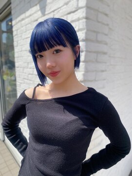 シー(SEA) 青髪/ワイド×ミニボブ