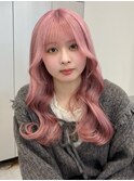 13085ホワイトピンクラベンダーミルクティー髪質改善韓国風巻き