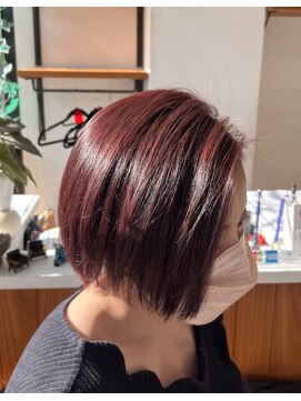 ラッソ ルーツヘアー 明石店(laco Roots Hair) ピンクベージュボブ