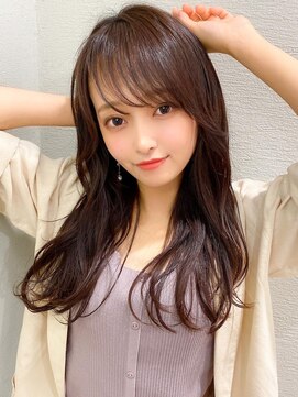 ラルユー 金山(LallYou) 暗髪も出せるこなれ感!フェイスレイヤー×ナチュラルセミロング