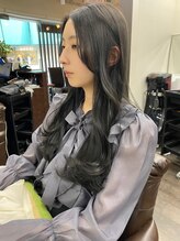 ヘアーサロン アウラ(hair salon aura) 【aura】大人韓国ヘア/フェイスレイヤー/ラベンダーグレージュ