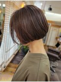 ころんっとしたボブ/brown