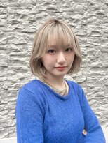 美容室ポール 西葛西店(PAUL) 顎ラインボブ ハイトーンボブ 顔周り 似合わせボブ