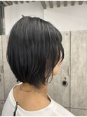 ショートボブ×部分パーマ