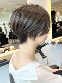40代50代ショートボブ銀座ひし形大人かっこいい前髪なしE