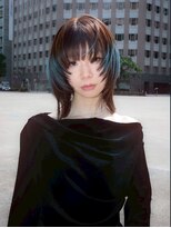 ユルク(JURK nagoya)&nbsp;栄/ミルクティーブロンド/ダークブルー/デジタルパーマ