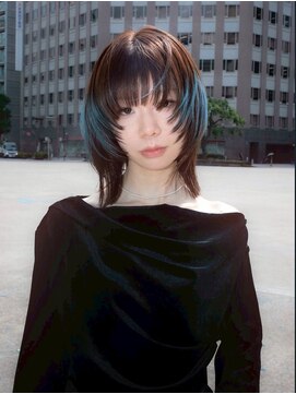 ユルク(JURK nagoya) 栄/ミルクティーブロンド/ダークブルー/デジタルパーマ