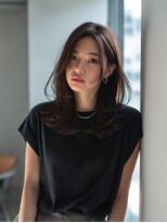 ロッソ 大橋店(Rosso) 深めブラウンの柔らかレイヤーロング【大橋】