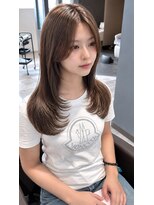 リオリス ヘア サロン(Rioris hair salon) 顔まわりレイヤー/艶ブラウン/ロング